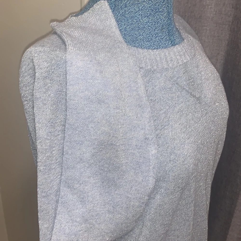 J Crew Sparkled Glitter Crew Neck Top